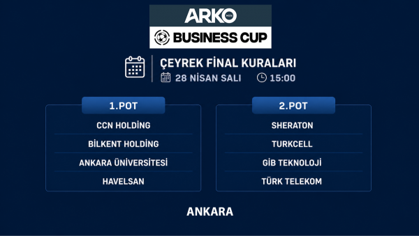 Arko Men Business Cup'ta Çeyrek Final eşleşmeleri belli oluyor!